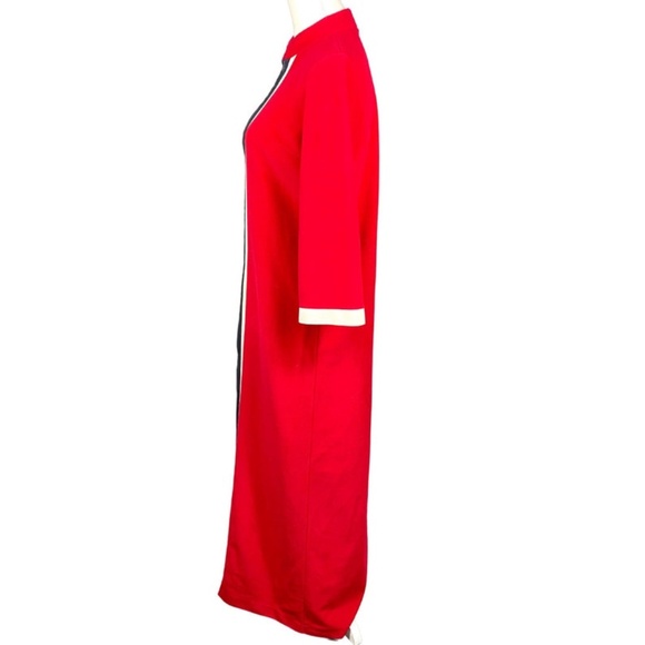Vintage Velour Robe 1970's Vintage JcPenney Mod Red Misses Loungewear Robe - Picture 4 of 8